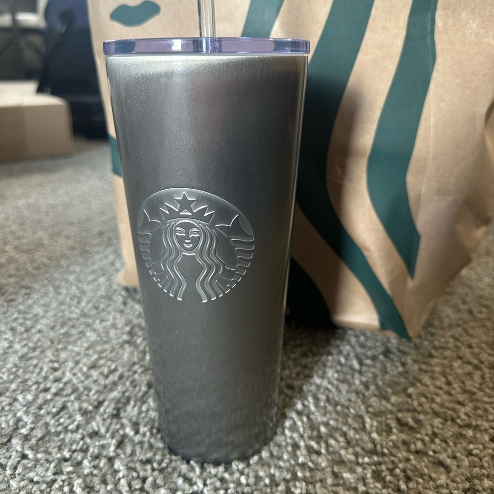 Starbucks Metallic Gray Tumbler